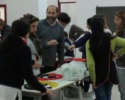 Comenzamos el mural en la escuela “Tobar García”