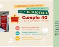 El 15 festejamos los 40 años de la Biblioteca
